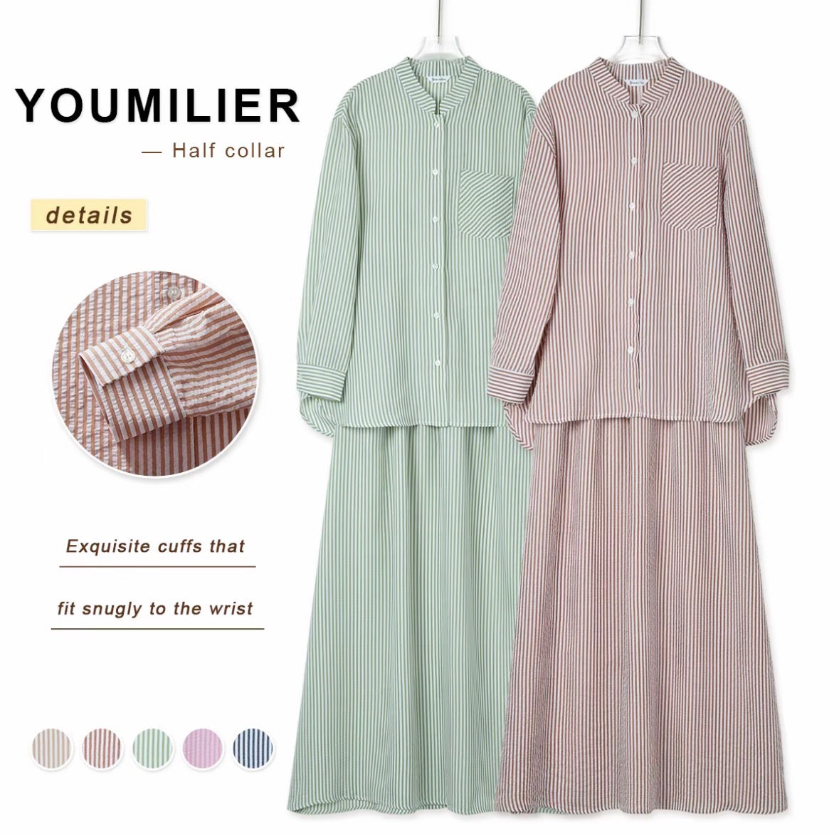 YM Jovie Striped Skirt Set - FS/PS