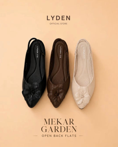 LYDEN Mekar Garden Open Back Flats