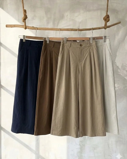 HW Zyha Cotton Slack Straight Cut Palazzo Long Pants