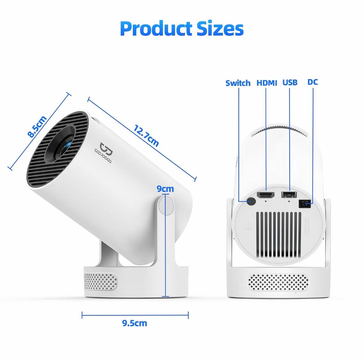 GJDQ AC1076 Projector