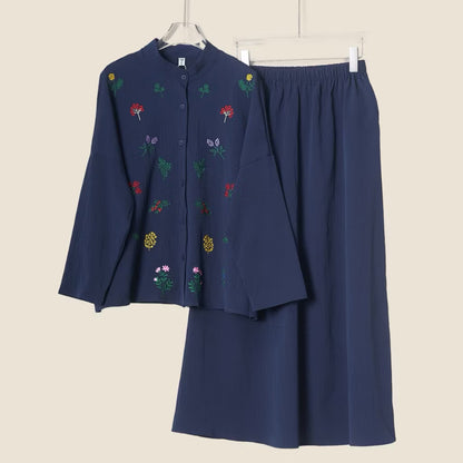YM Bloom Set (Blouse & Skirt) - Free Size / Plus Size