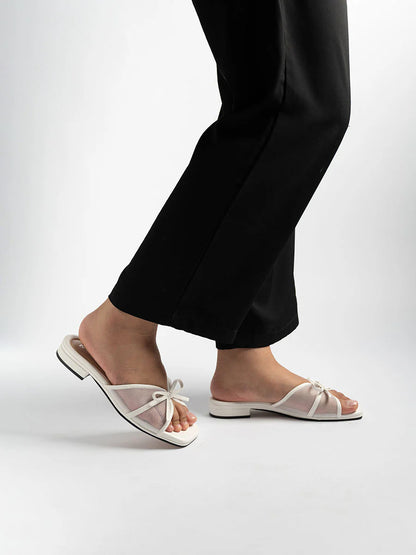 H2U Ruffy Ribbon Sandals