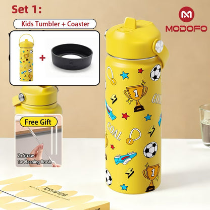 MDF  Kids Tumbler Thermos With Straw Bottle 18oz/530ml
