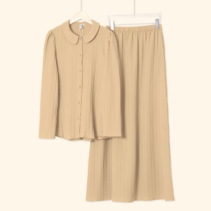YM Yuri Set (Blouse & Skirt) - Free Size / Plus Size