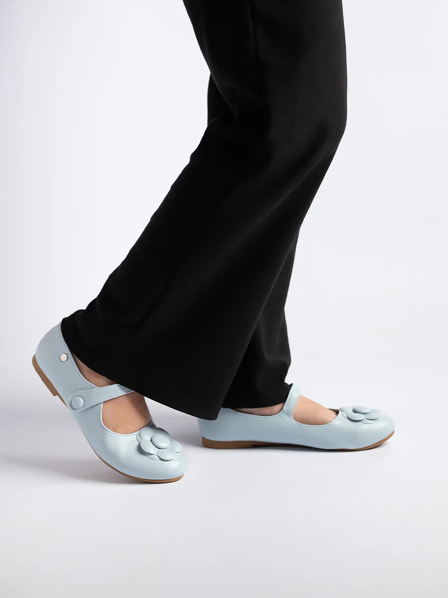 H2U Holly Flower Strap Flats
