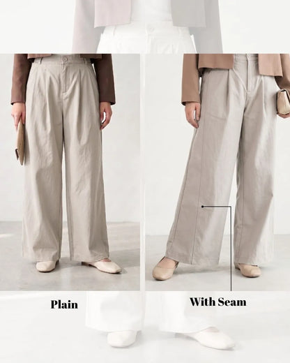 HW Zyha Cotton Slack Straight Cut Palazzo Long Pants