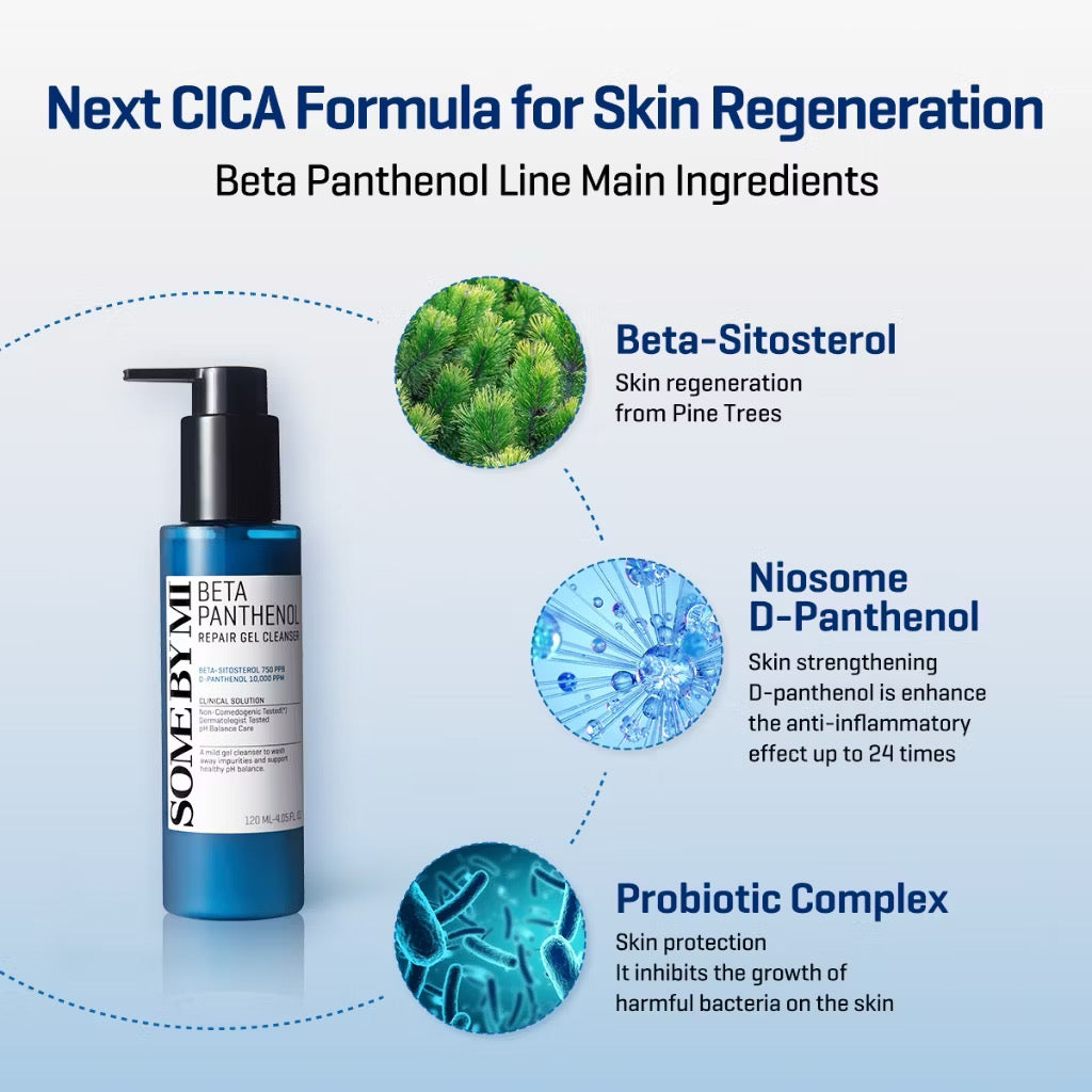 SBM Beta-Panthenol Repair 4 Set (Toner+Serum+Cream+Gel Cleanser)