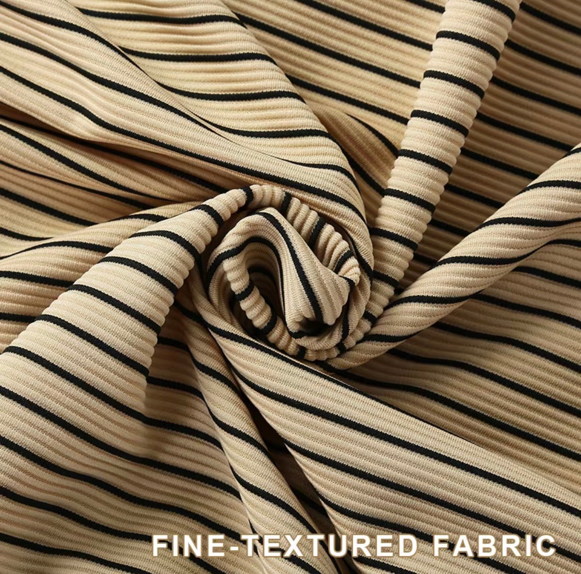 YM Brit Striped Ribbed Polo Shirt - Free Size/Plus Size