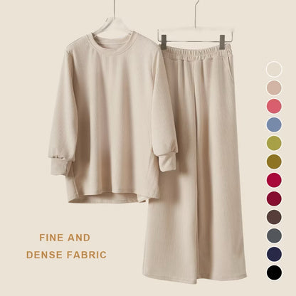 YM Sweatshirt Set (Blouse & Pants) - Free Size / Plus Size