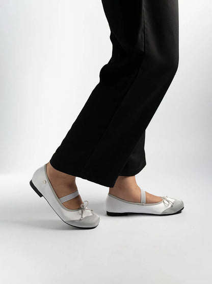 H2U Riley Ribbon Satin Flats
