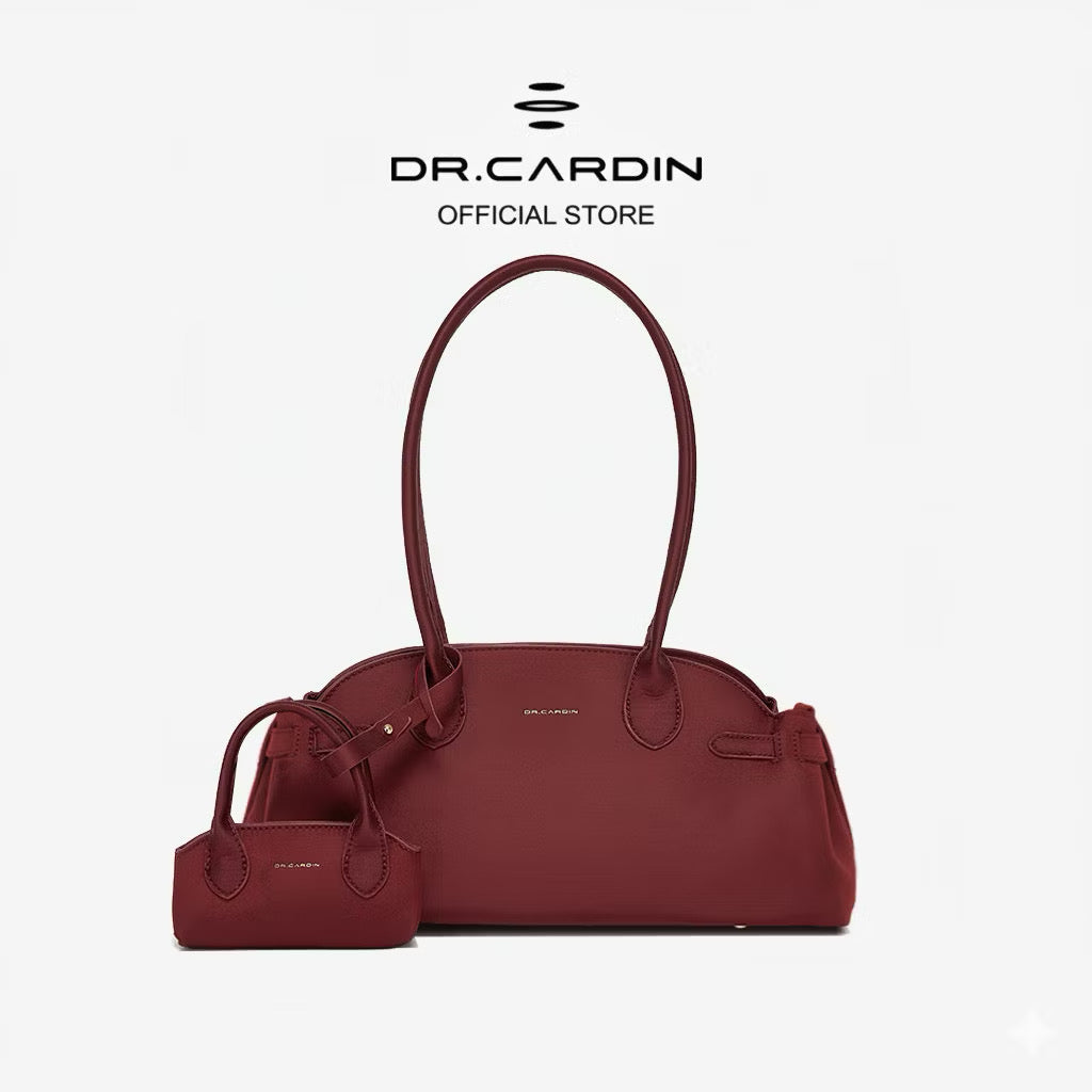 Dr Cardin Women Araya Shoulder Bag / Satin / Suede / Faux Leather BG-819