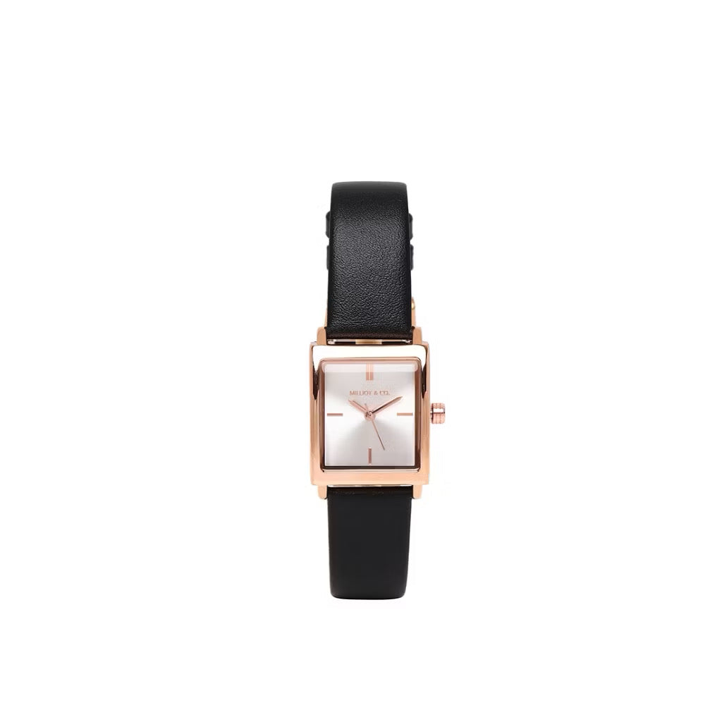 Milliot & Co Sima Leather/Steel Analog Watch