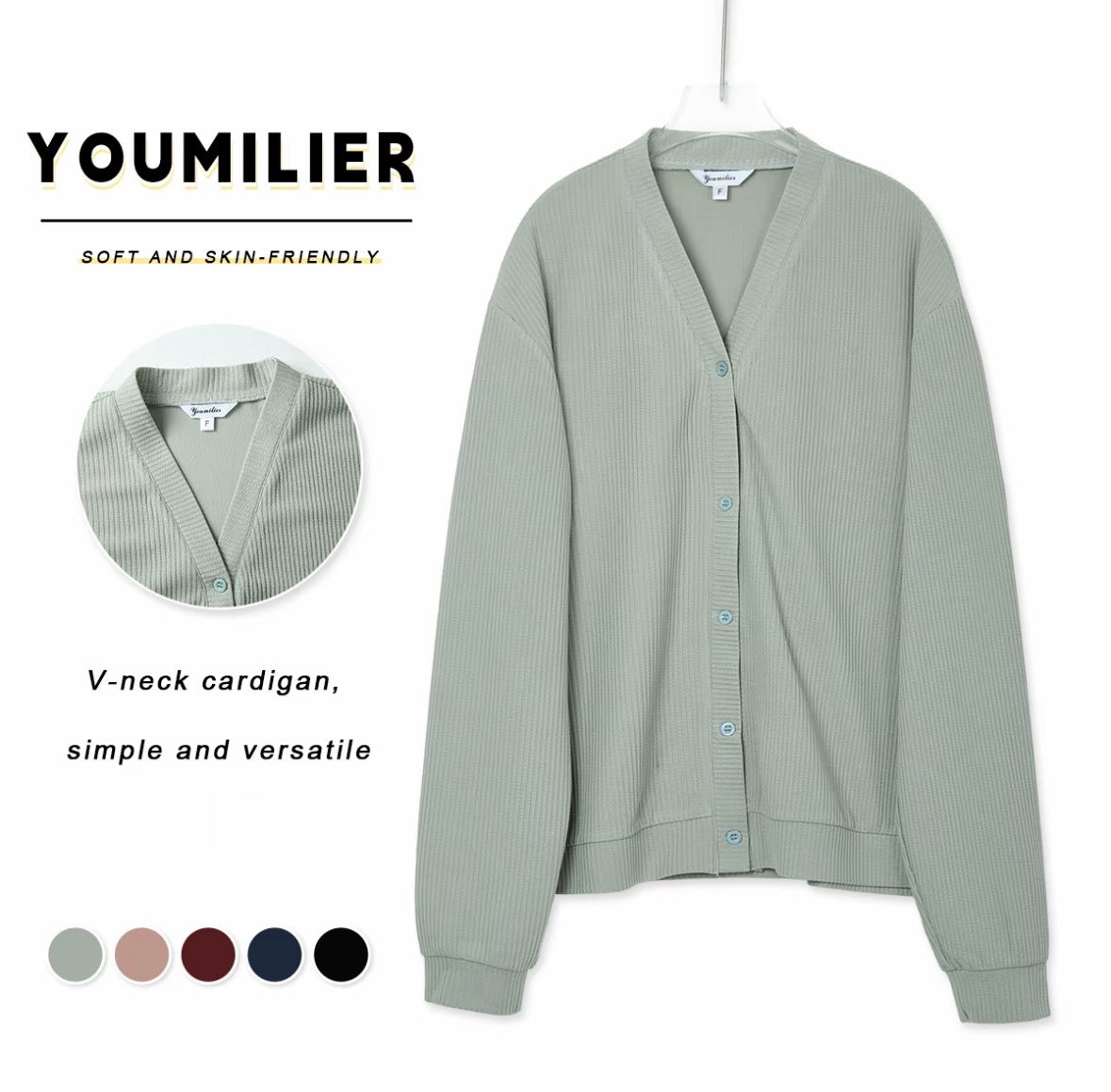 YM Joy Soft Cardigan - Free/Plus Size