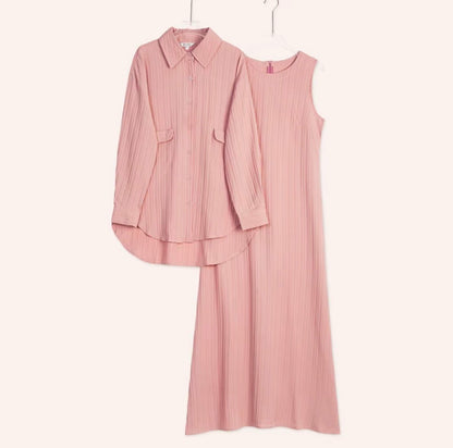 YM Ines Cardi with Long Inner Dress - FS/PS