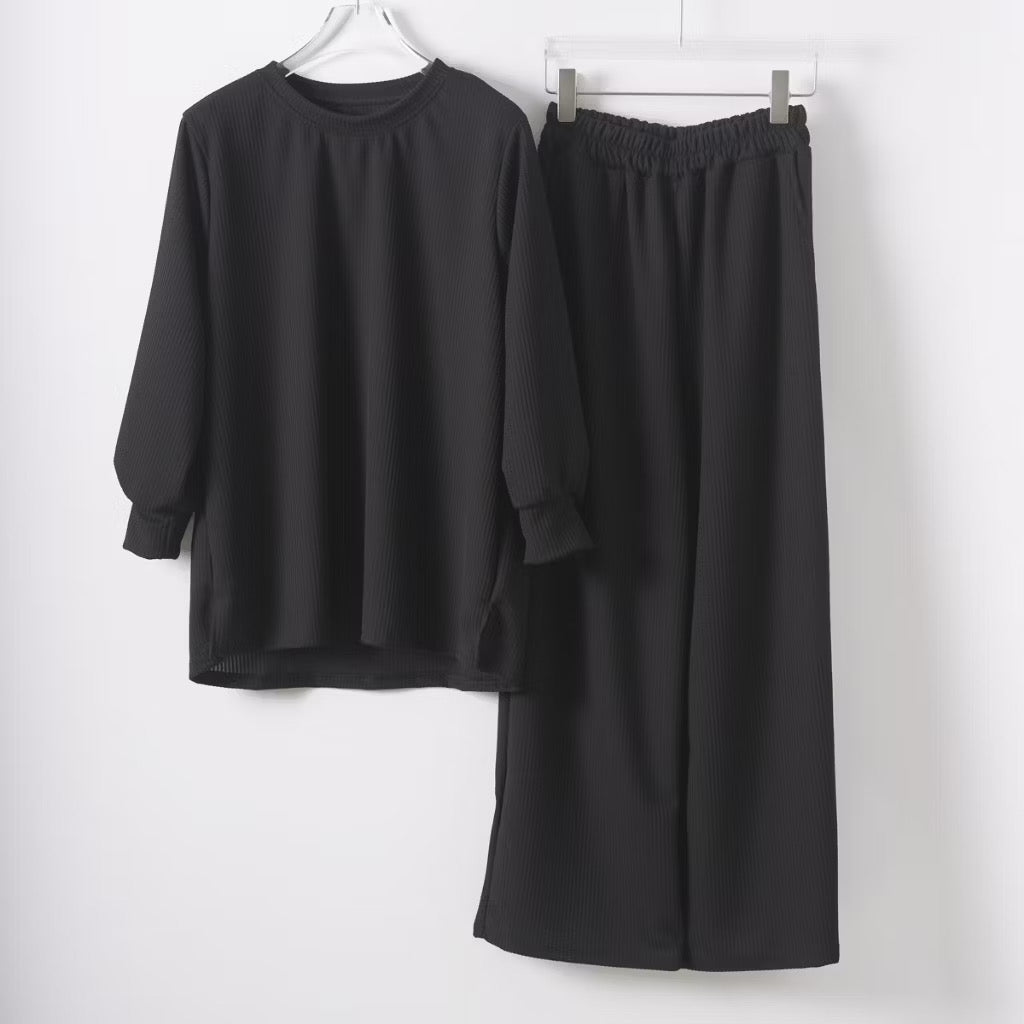 YM Sweatshirt Set (Blouse & Pants) - Free Size / Plus Size