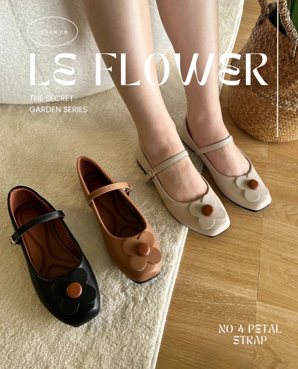 LYDEN No.4 Petal Strap Le Flowers The Secret Garden Series