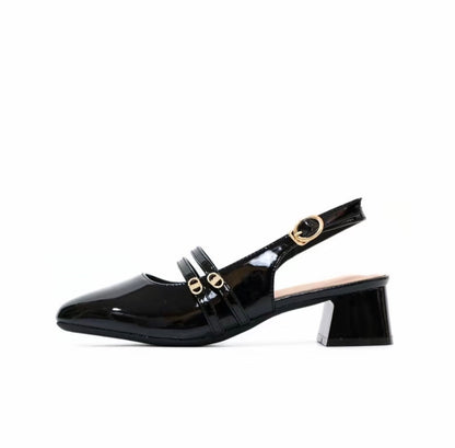 LYDEN Mary Jane Glossy Heels (5cm)
