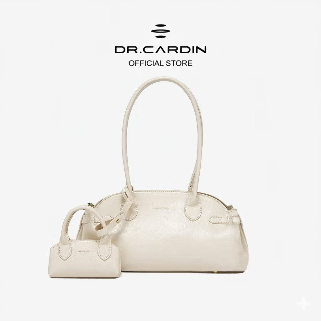 Dr Cardin Women Araya Shoulder Bag / Satin / Suede / Faux Leather BG-819