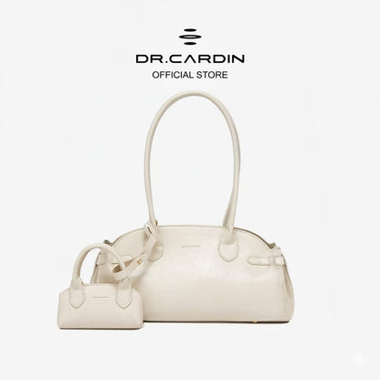 Dr Cardin Women Araya Shoulder Bag / Satin / Suede / Faux Leather BG-819