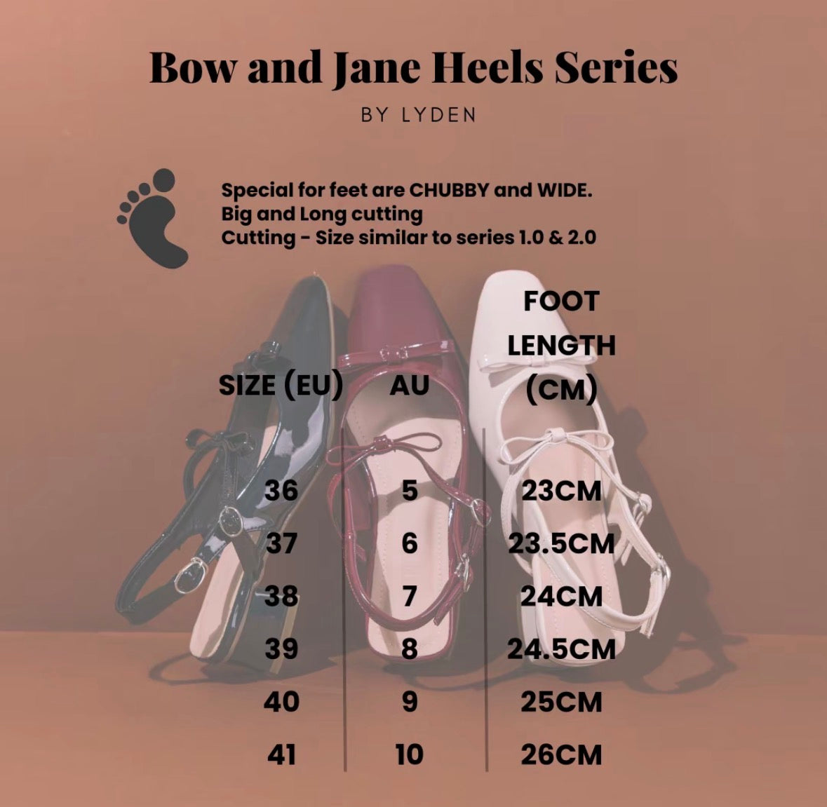 LYDEN Mary Jane Bow and Jane 4cm Pump Heels Series