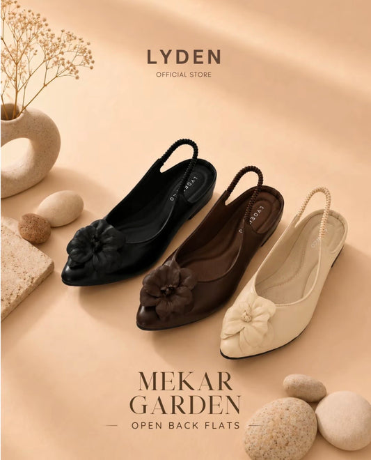 LYDEN Mekar Garden Open Back Flats