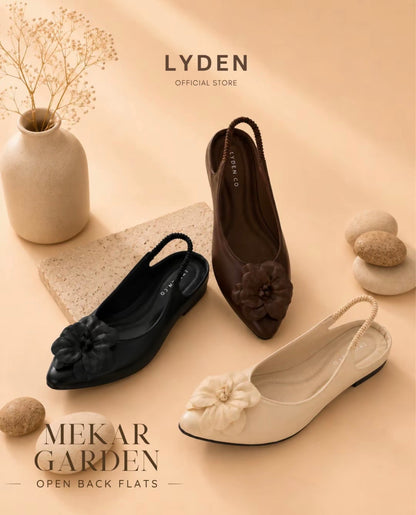 LYDEN Mekar Garden Open Back Flats