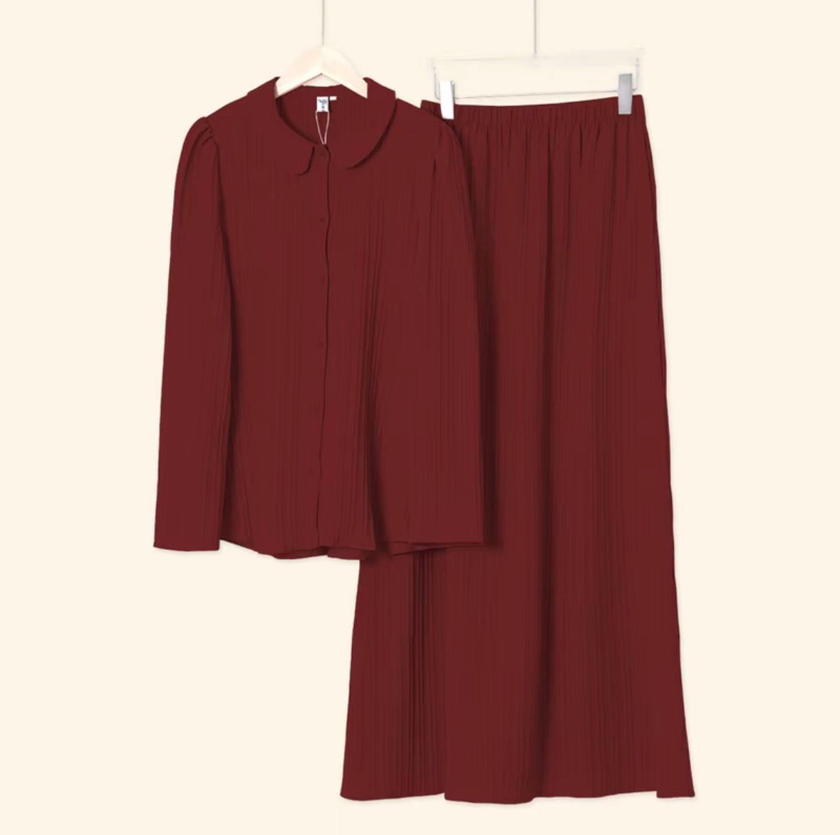 YM Yuri Set (Blouse & Skirt) - Free Size / Plus Size