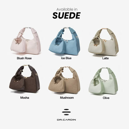 Dr Cardin [The Raya Table Collection] Women Dumpling Weave Sling Bag / Suede / Faux Leather BG-868