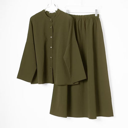 YM Sofea Set (Blouse & Skirt) - Free Size / Plus Size