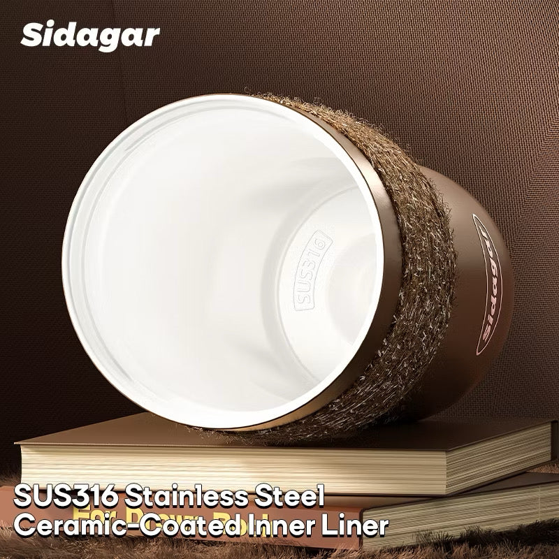 SIDAGAR Chanel-style 750ml Ceramic Inner Tumbler