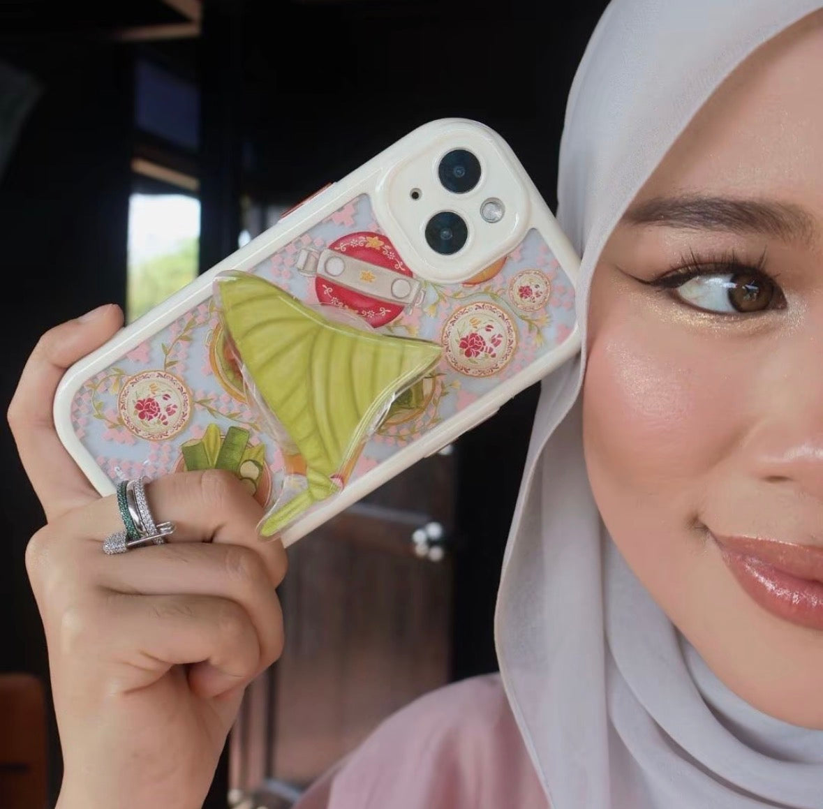 CBA Hidang with Popsocket iPhone Case -  Raya Collection by Casesbyazza