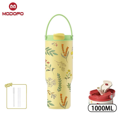 MDF Tumbler Thermos Bottle With Straw 32oz/1000ml