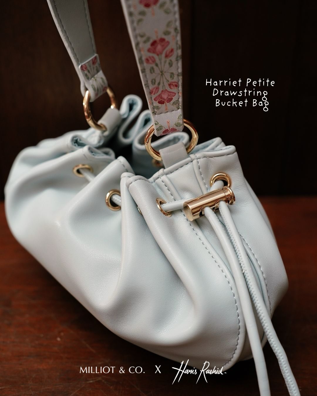 M&Co. x Haris Rashid Harriet Petite Drawstring Bucket Bag