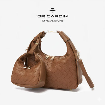 Dr Cardin [The Raya Table Collection] Women Dumpling Weave Sling Bag / Suede / Faux Leather BG-868