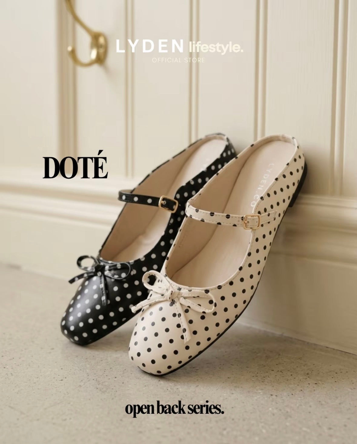 LYDEN Doté Open Back Flats