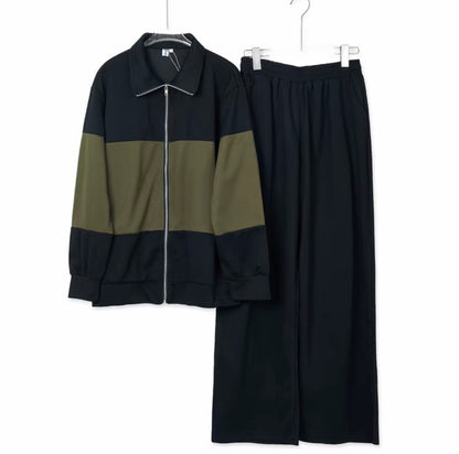 YM Two-Tone Pant Set (Free Size/Plus Size)