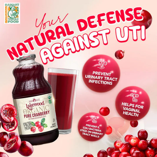 Lakewood Organic Pure Cranberry Juice 946ml