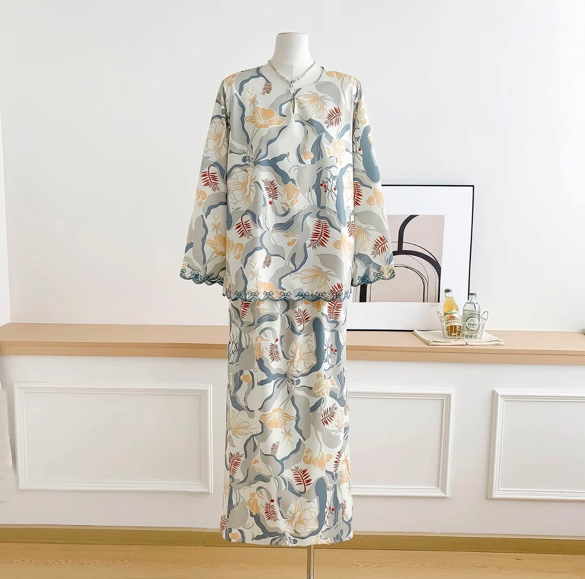 Baisanmy Casual Sulam Kurung Set