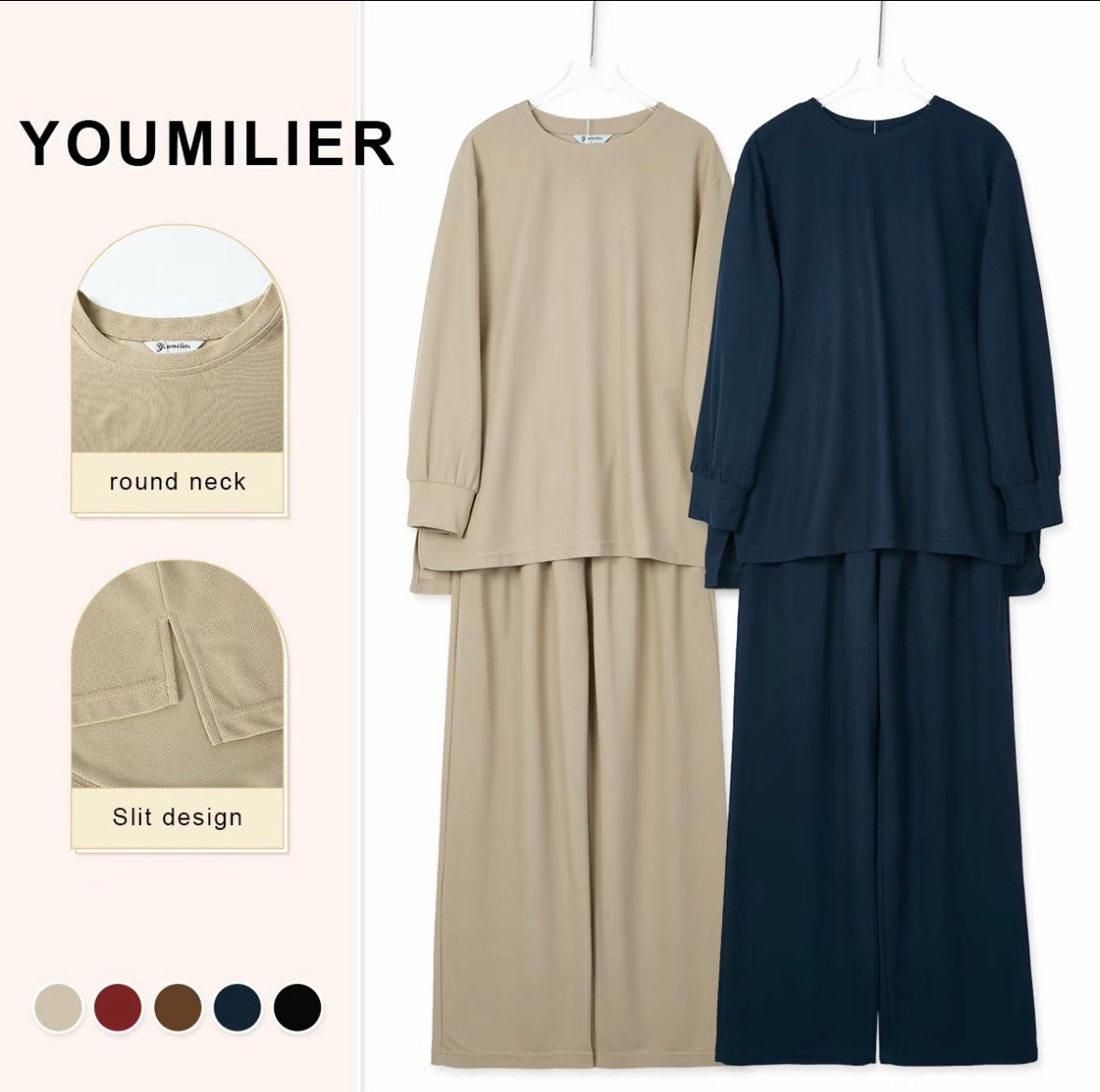 YM Vida Waffle Set - Free/Plus Size