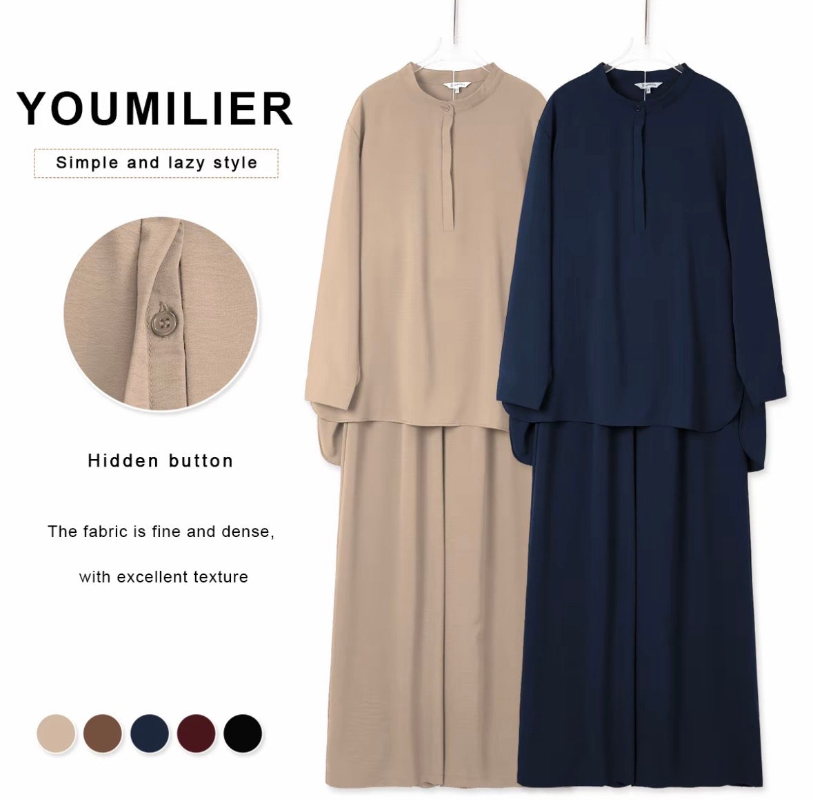YM Damia Pants Set - Free/Plus Size