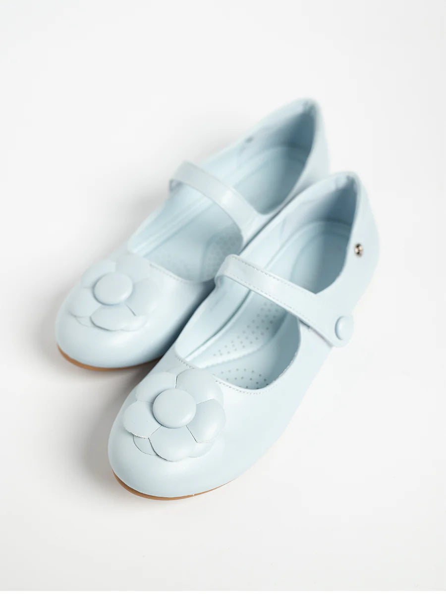 H2U Holly Flower Strap Flats