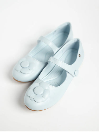 H2U Holly Flower Strap Flats