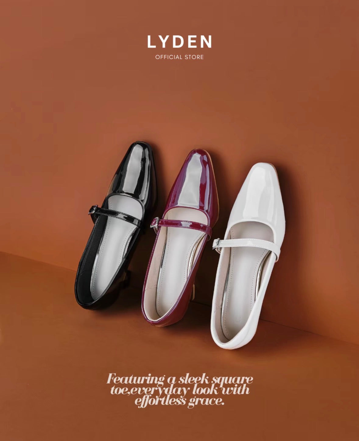 LYDEN Mary Jane Pointed Heels 6cm