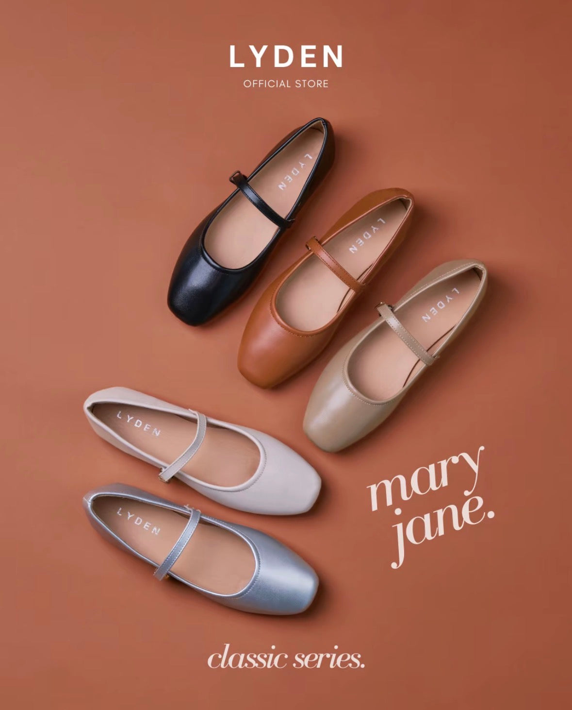 LYDEN Mary Jane Classic Series Flats