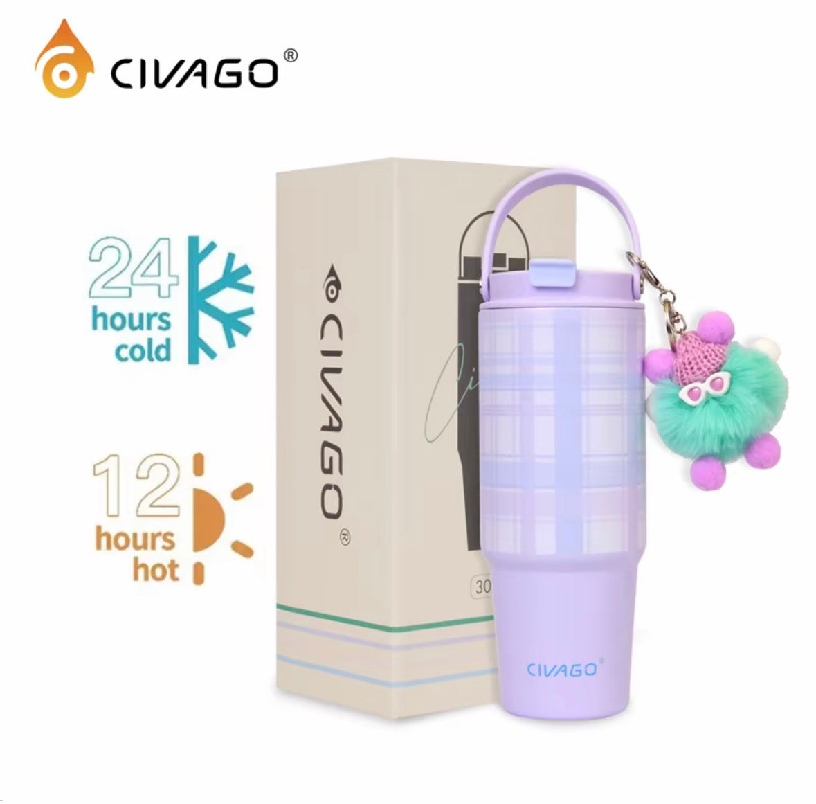 CVG Straw Insulated Mug (30oz/900ml)