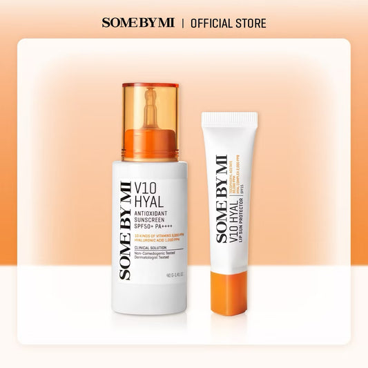 SBM V10 Hyal Antioxidant Sunscreen SPF50+ PA++++ 40g & Lip Sun