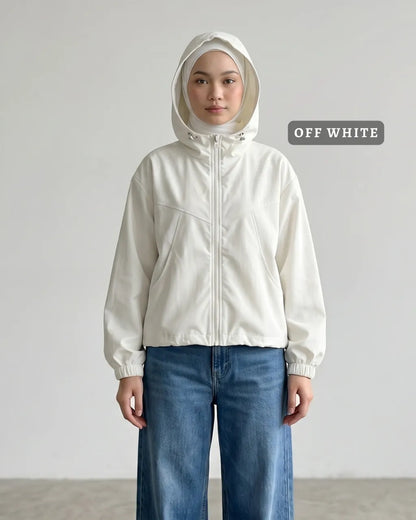 HW [TOP ONLY] Miley Plain Hoodie Jacket Windbreaker