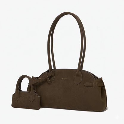 Dr Cardin Women Araya Shoulder Bag / Satin / Suede / Faux Leather BG-819