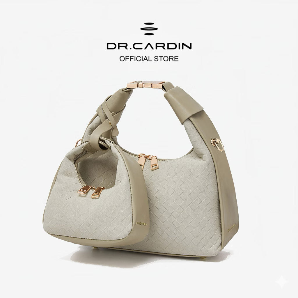 Dr Cardin [The Raya Table Collection] Women Dumpling Weave Sling Bag / Suede / Faux Leather BG-868