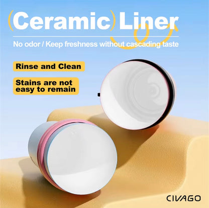 CVG Ceramic Liner Stainless Steel Coffee Mug with Lid Straw (260oz/780ml)